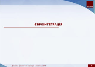 Динаміка ідеологічних маркерів: жовтень 2013