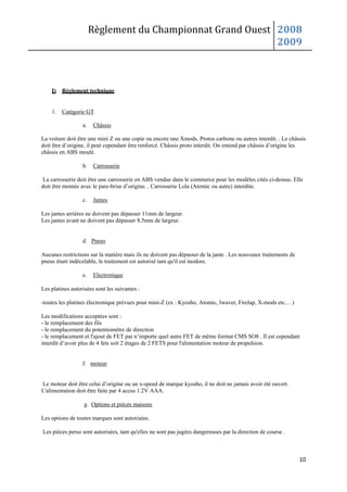 RèGlement Championnat Go