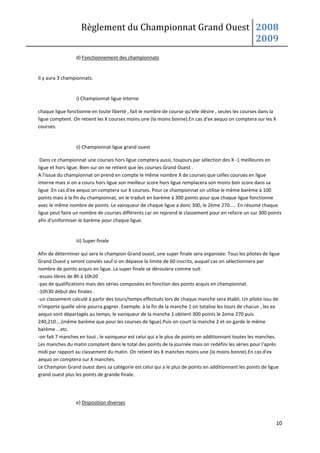 RèGlement Championnat Go