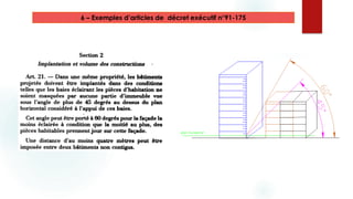 6 – Exemples d’articles de décret exécutif n°91-175
 