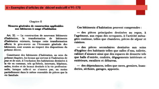 6 – Exemples d’articles de décret exécutif n°91-175
 