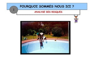 ANALYSE DES RISQUES
POURQUOI SOMMES NOUS ICI ?
1
 