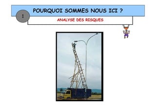 ANALYSE DES RISQUES
POURQUOI SOMMES NOUS ICI ?
1
 