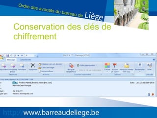 Conservation des clés de chiffrement 