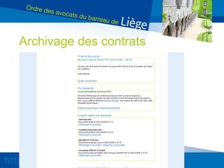 Archivage des contrats 