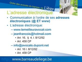 L’adresse électronique 