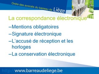 La correspondance électronique 