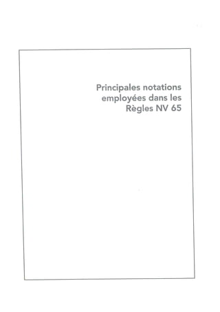 Règles nv 65