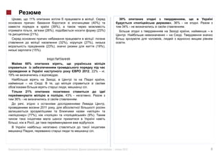 11%                                                                        30%
                                                                  (40%)                         », 36% -
                               (39%),                                                   34% -              .
                           (26%),                                         (23%)
             (21%).

                                        (32%),               (27%),                      .
                           (23%),                                         (19%),
                 (15%).



          60%

                                                            2012, 22% -        .
19%                                 .
                                                                               ,

                                                              .
          21%
                                          , 43% -
  36% -                                             .
                                                                               ,
                      2011

          » (77%),                                           » (9%).

                                                                      .

                                                                      .




             «        »|                                .                          |    2012                   8
 