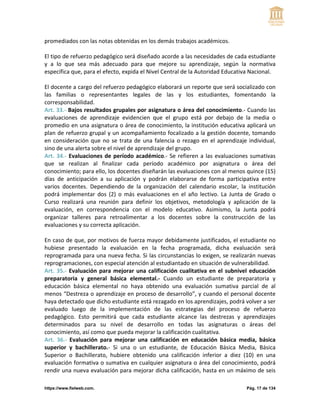 REGLAMENTO A LA LEY ORGANICA DE EDUCACION | PDF