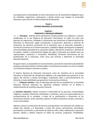REGLAMENTO A LA LEY ORGANICA DE EDUCACION | PDF