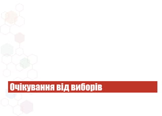 Очікування від виборів
 