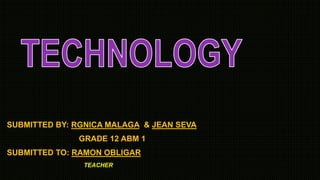 SUBMITTED BY: RGNICA MALAGA & JEAN SEVA
GRADE 12 ABM 1
SUBMITTED TO: RAMON OBLIGAR
TEACHER
 