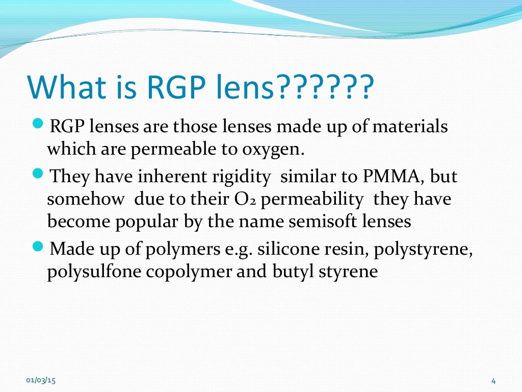 Optics of RGP contact lens