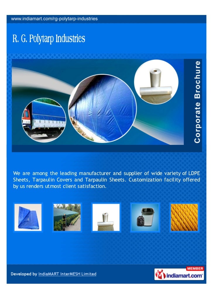 R. G. Poly Tarp Industrie, Hyderabad, Tarpaulin Sheets