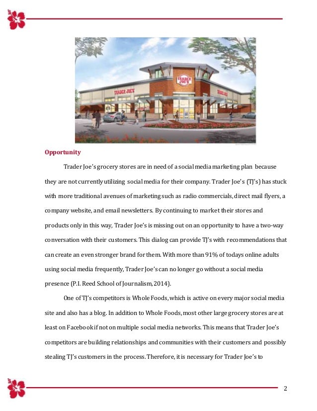 social media marketing plan for trader joes trader joes frequent flyer