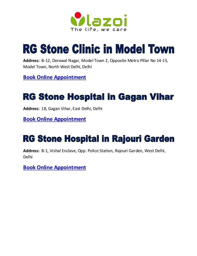 RG Stone Hospital Urology & Laparoscopy Hospital in Delhi NCR