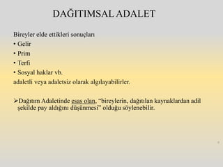 Örgütsel Adalet ve Örgütsel Güven | PPTX