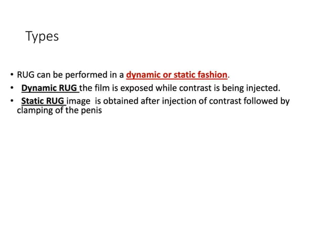 retrograde urethrogram for urology residents | PPTX
