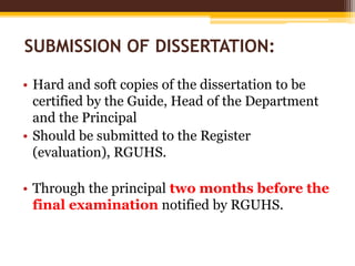 rguhs dissertation submission last date 2022