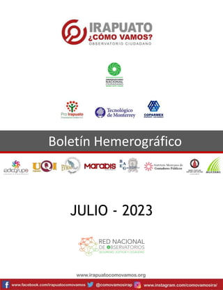 Boletín Hemerográfico
JULIO - 2023
 