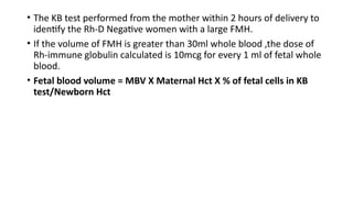Fmh Test Rhogam Comprehensive Overview of Isoimmunization and Blood Group Antigens in ...
