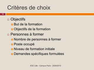 Les méthodes pédagogiques de formation