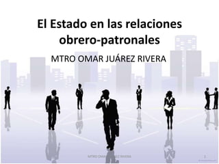 El Estado en las relaciones
    obrero-patronales
  MTRO OMAR JUÁREZ RIVERA




         MTRO OMAR JUÁREZ RIVERA   1
 
