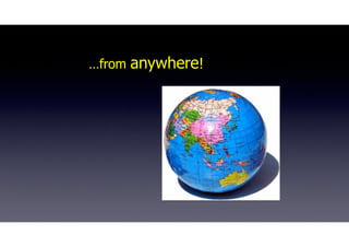 …from anywhere!
 