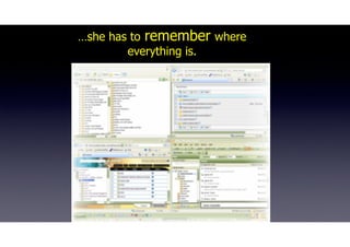 …she has to remember where
everything is.
 