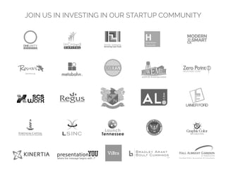 JOIN US IN INVESTING IN OUR STARTUP COMMUNITY
 