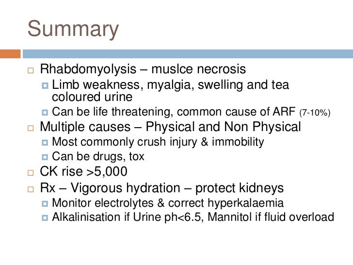 Rhabdomyolysis Registar teaching (91012)b