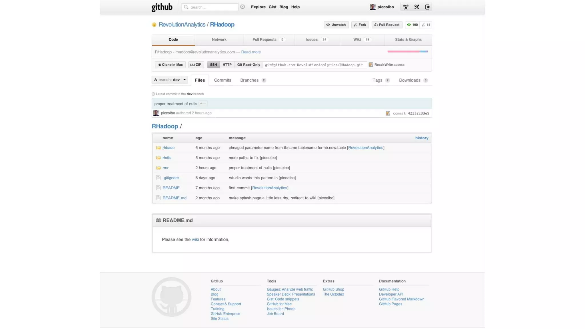 R + Hadoop = Big Data Analytics. How Revolution Analytics' RHadoop Project Allows All Developers to Leverage the MapReduce Framework