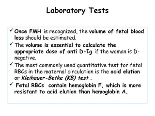 Fmh Test Rhogam RH ALLOIMUNIZATION.pptx Best for medical | PPTX