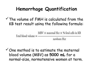Fmh Test Rhogam RH ALLOIMUNIZATION.pptx Best for medical | PPTX