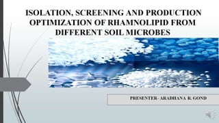 Washing Using Rhamnolipid Rhamnolipid. | PPTX