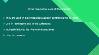 Washing Using Rhamnolipid Rhamnolipids in plant disease control.pptx