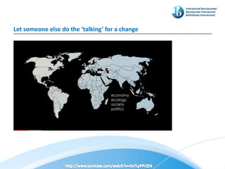 Let someone else do the ‘talking’ for a change
 