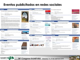 Eventos publicitados en redes sociales 