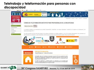 Teletrabajo y teleformación para personas con discapacidad 