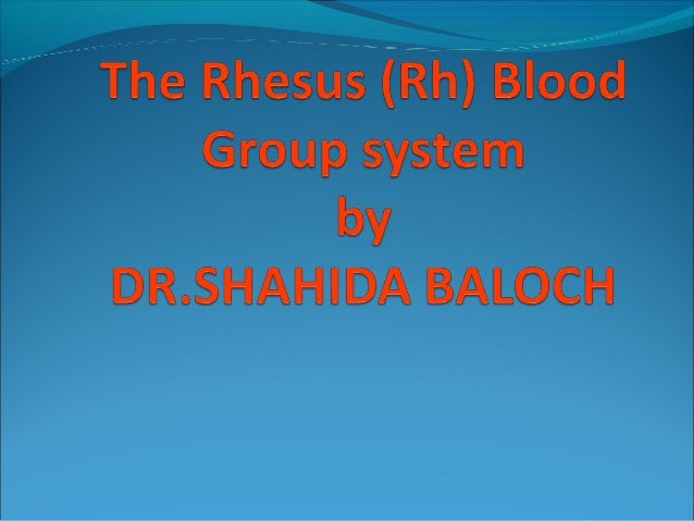 rh blood group ss
