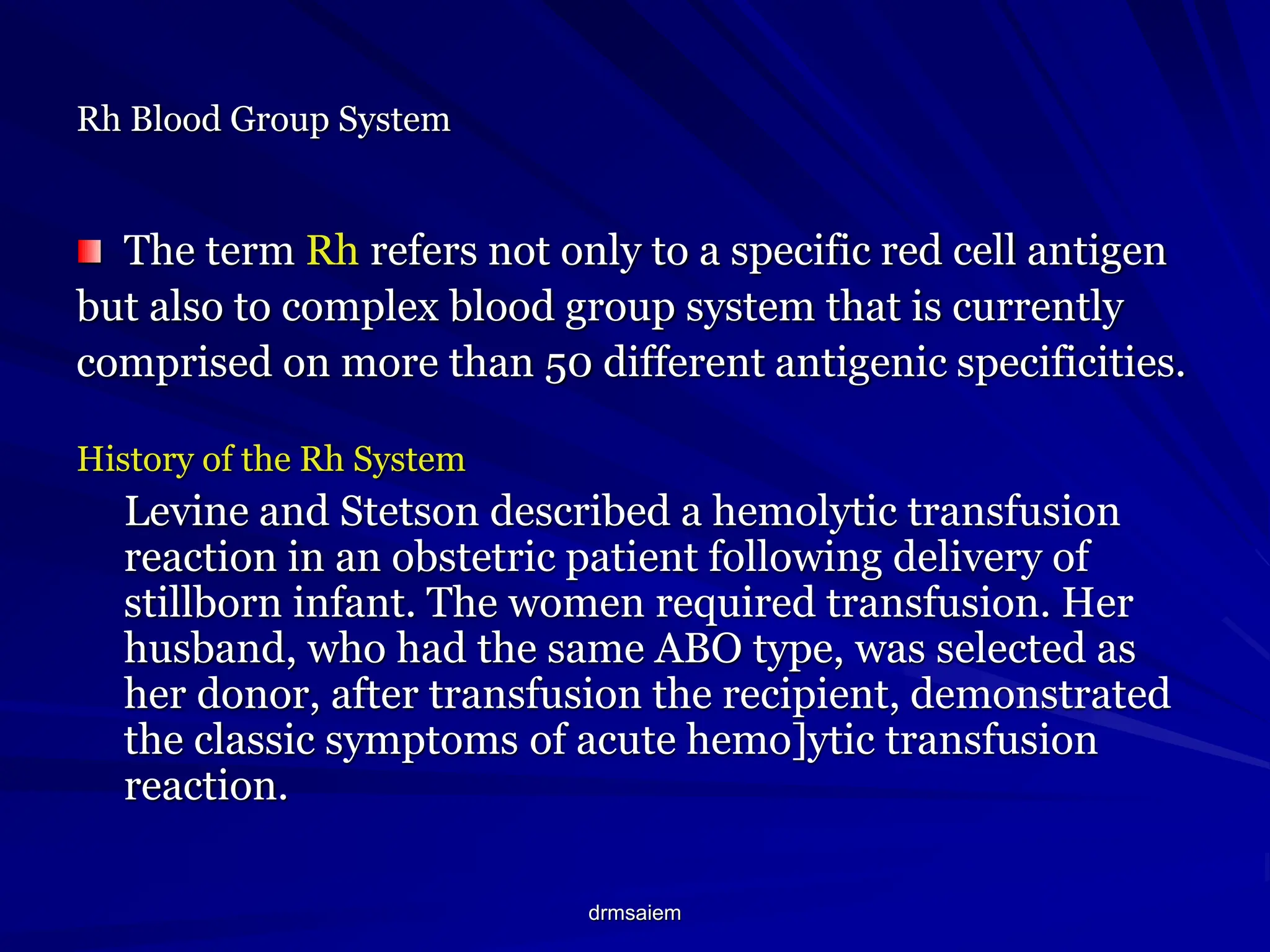 Who Group Rhc Rh_Blood_Group_System__6.ppt
