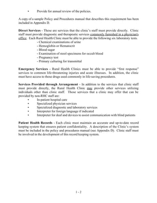 Starting a Rural Health Clinic | PDF