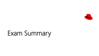 Exam Summary
 
