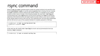 55
rsync command
OUT OF SCOPE
 