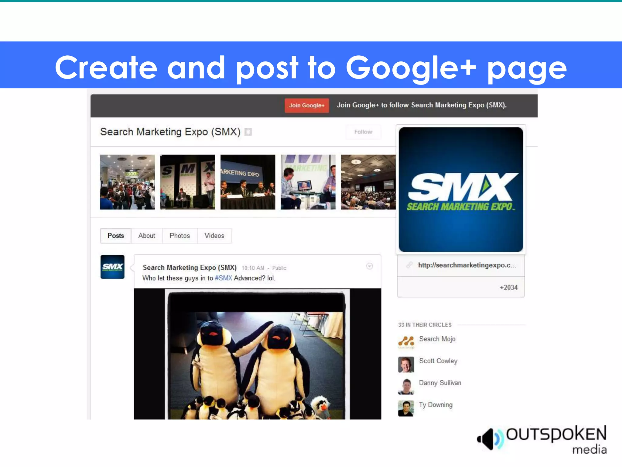Create and post to Google+ page
 