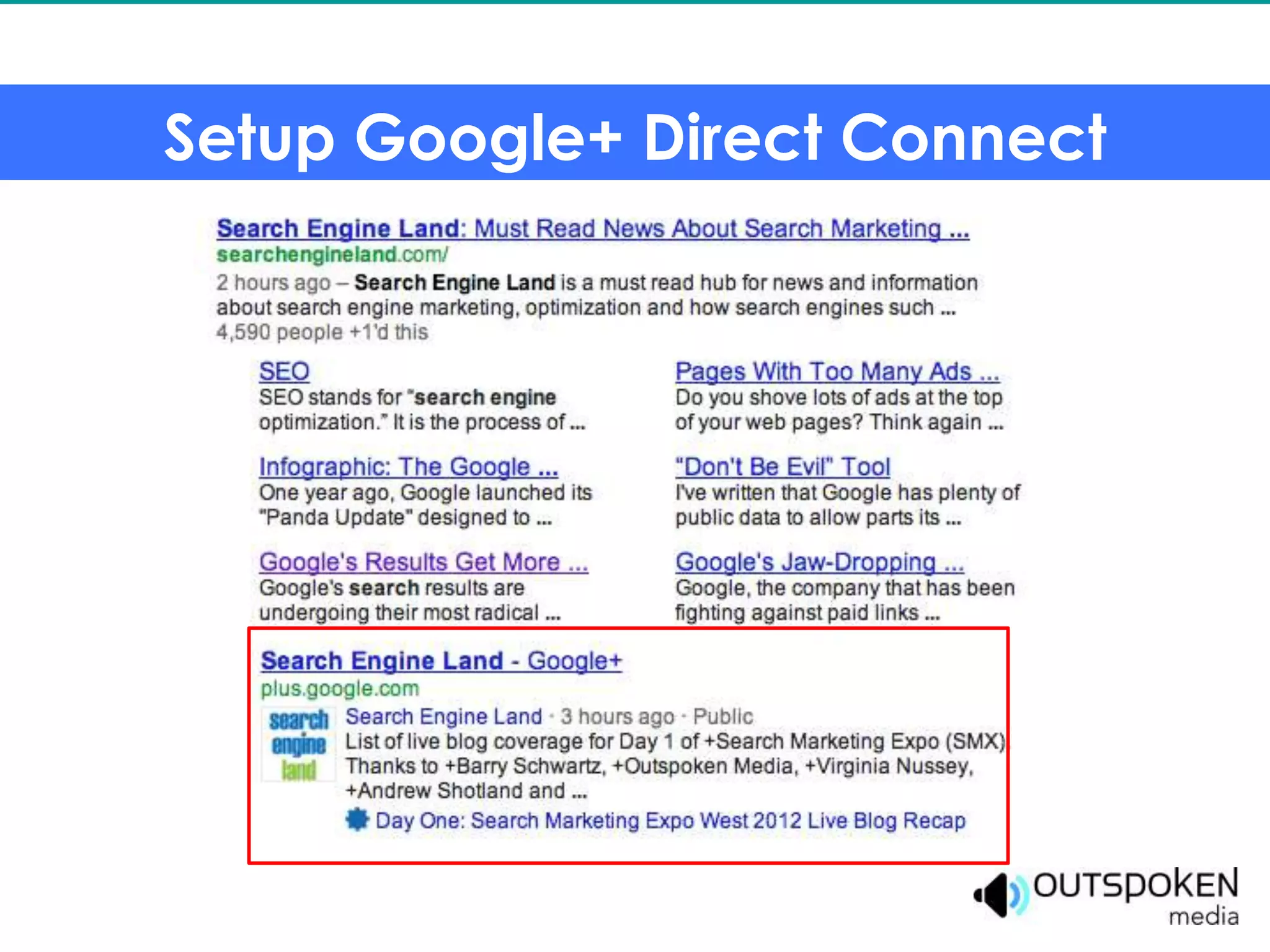 Setup Google+ Direct Connect
 