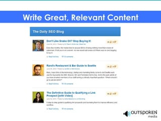 Write Great, Relevant Content
 