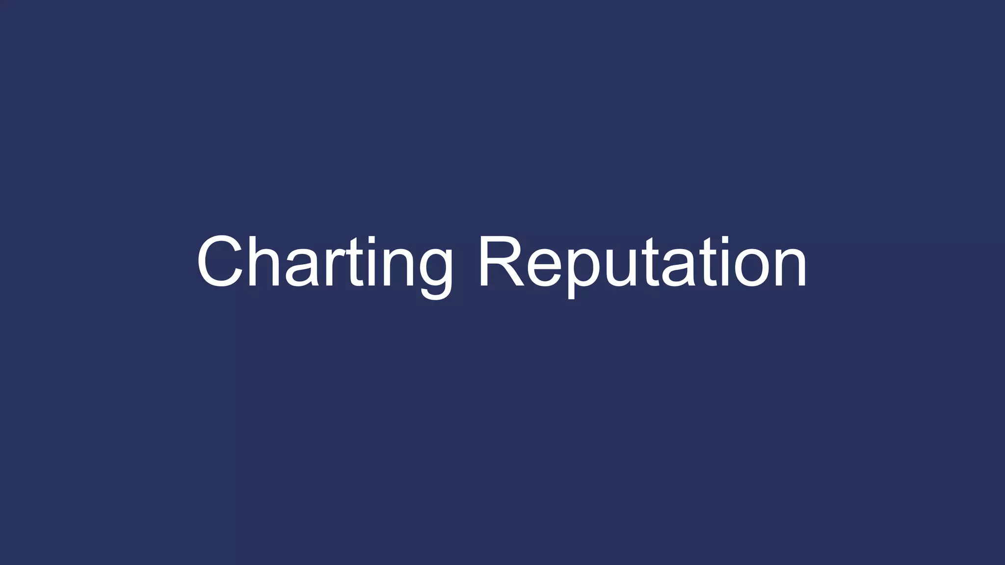 Charting Reputation
 