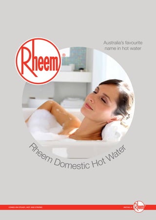 Rheem Hot Water Brochure - The Heater Man | PDF
